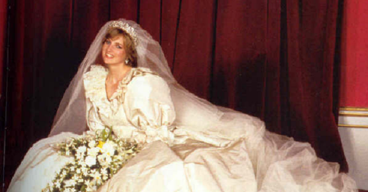 diana creased wedding dress